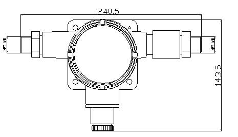 海湾GST-BF003M防爆点型可燃气体探测器外形尺寸图 海湾GST-BF003M防爆点型可燃气体探测器外形尺寸图