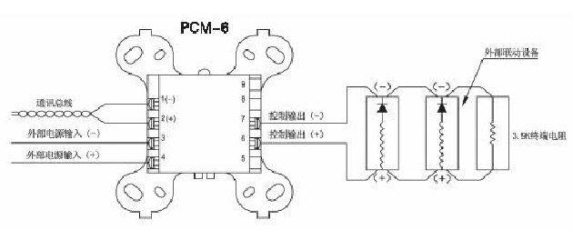 保得威爾PCM-6輸入輸出控制模塊接線圖