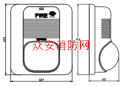 尼特NT8213火灾声光警报器产品外形图 尼特NT8213火灾声光警报器产品外形图