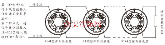 JTY-GD-930K點型光電感煙火災探測器端子接線圖