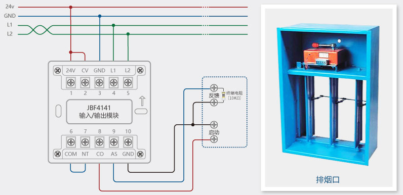 北大青鸟jbf4141/jbf4142输入输出模块_安装接线图