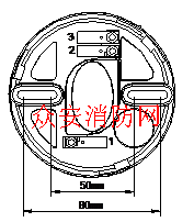 奥瑞那JTY-GD-OT602点型光电感烟火灾探测器底座尺寸示意图 奥瑞那JTY-GD-OT602点型光电感烟火灾探测器底座尺寸示意图