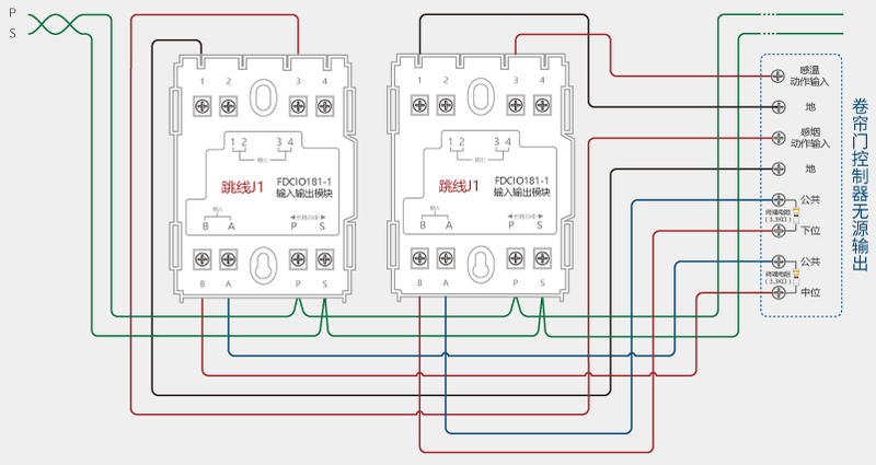 西门子fdcio181-1单输入输出模块卷帘门控制器接线1
