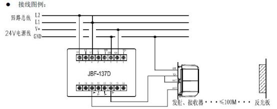 北大青鳥jty-h-vdc1382a線型光束感煙火災探測器(50米)