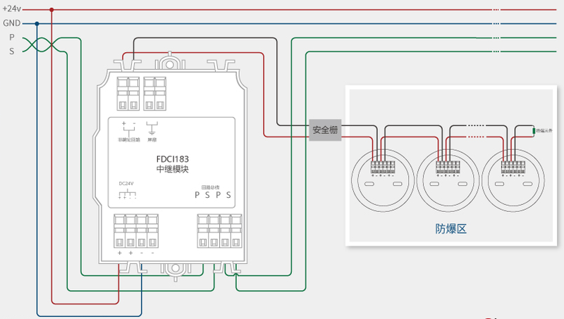 西门子fdci183中继模块安装接线图
