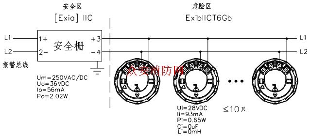 光电感烟探测器接线图图片