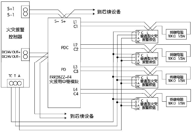 晃信号转化为数字信号传送到火灾报警控制器,可以监控输入的线路通断