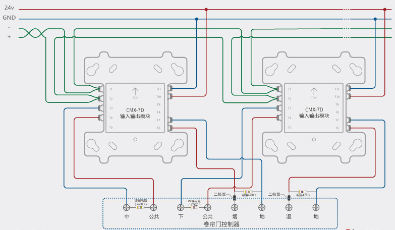 5,与防火卷帘门接线