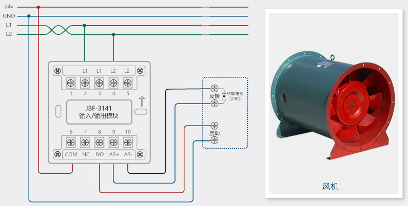风机模块怎么接线图图片